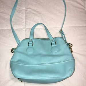 Bright blue crossbody purse